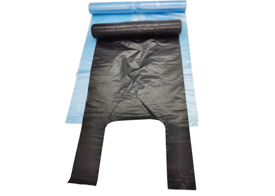Reusable and Recyclable Supermarket T Shirt Trash Can Bags Singlet Shopping Bags Grocery Vest Carrier Bags on a Roll