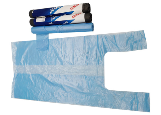 Reusable and Recyclable Supermarket T Shirt Trash Can Bags Singlet Shopping Bags Grocery Vest Carrier Bags on a Roll